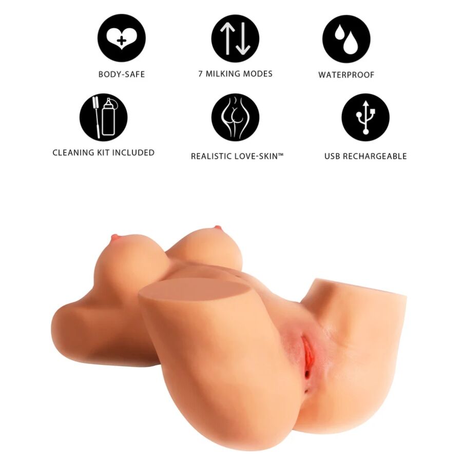 DESIDERIO NASCOSTO - MASTURBATORE FEMMINILE MEGA TROIA CON TORSO DA 22 KG - HIDDEN DESIRE | Lingerie Harness Boutique