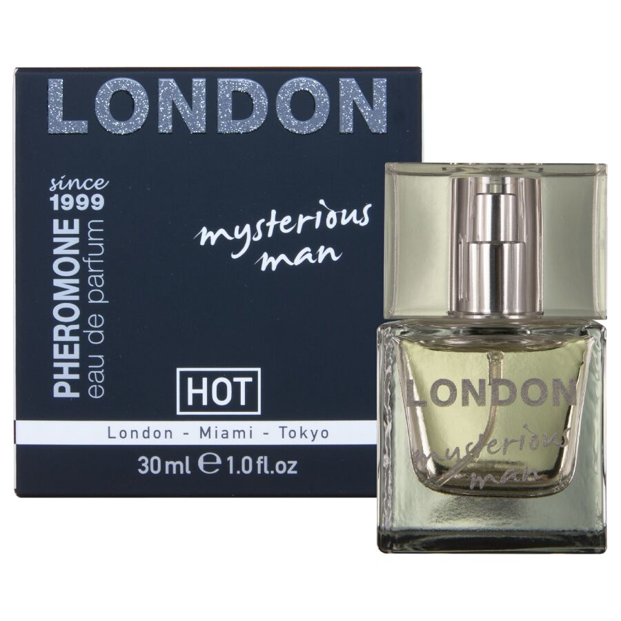HOT - PROFUMO AI FEROMONI LONDRA UOMO MISTERIOSO 30 ML - HOT | Lingerie Harness Boutique