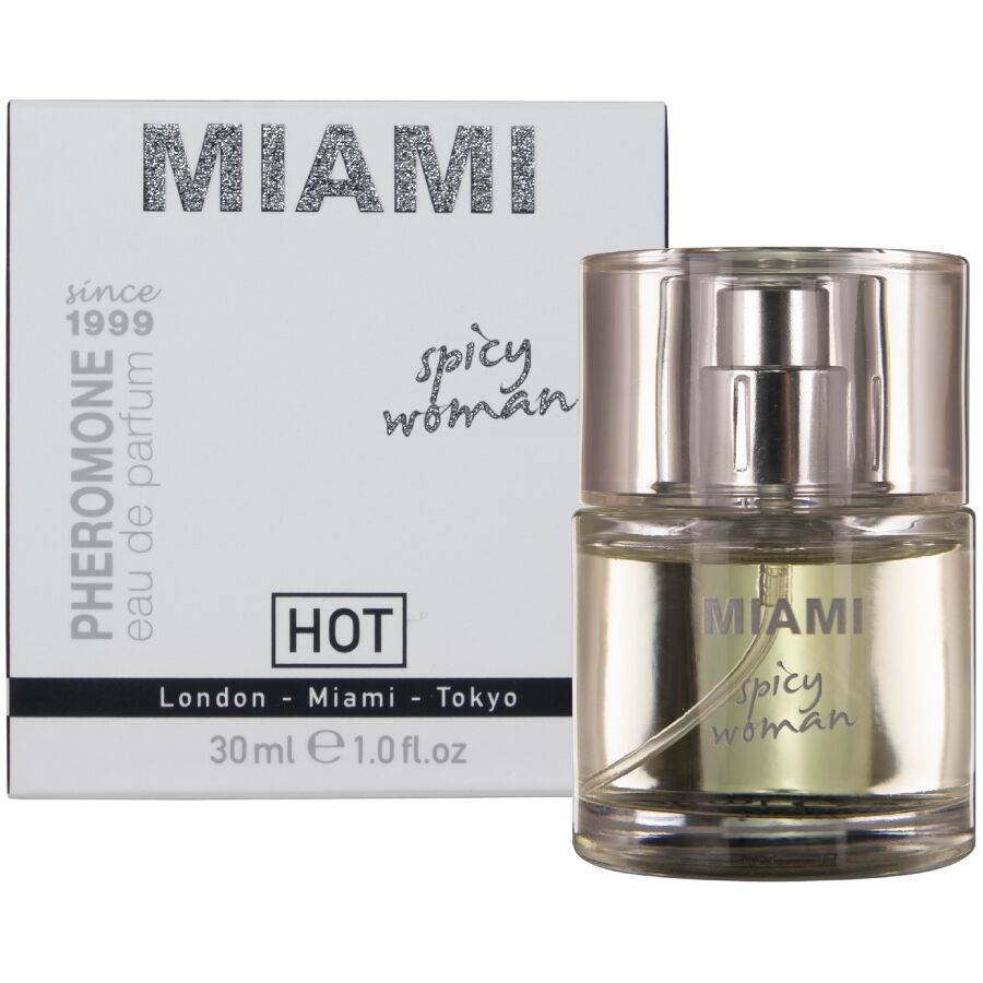 HOT - PROFUMO AI FEROMONI MIAMI SPICY WOMAN 30 ML - HOT | Lingerie Harness Boutique