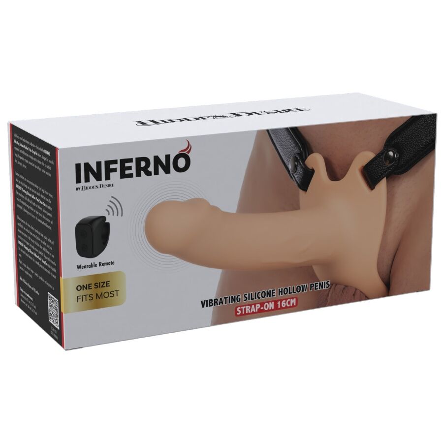 HIDDEN DESIRE - INFERNO VIBRANTE GUAINA PER PENE STRAP-ON 16 CM - HIDDEN DESIRE | Lingerie Harness Boutique