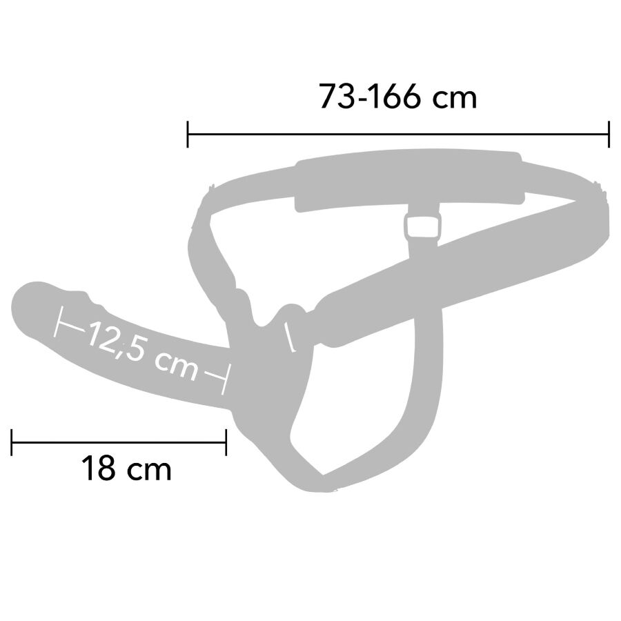 HIDDEN DESIRE - INFERNO VIBRANTE GUAINA PER PENE STRAP-ON 18 CM - HIDDEN DESIRE | Lingerie Harness Boutique