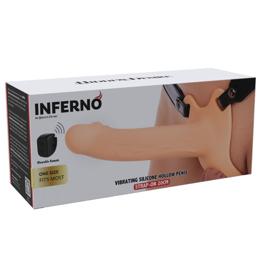 HIDDEN DESIRE - INFERNO VIBRANTE GUAINA PER PENE STRAP-ON 20 CM - HIDDEN DESIRE | Lingerie Harness Boutique