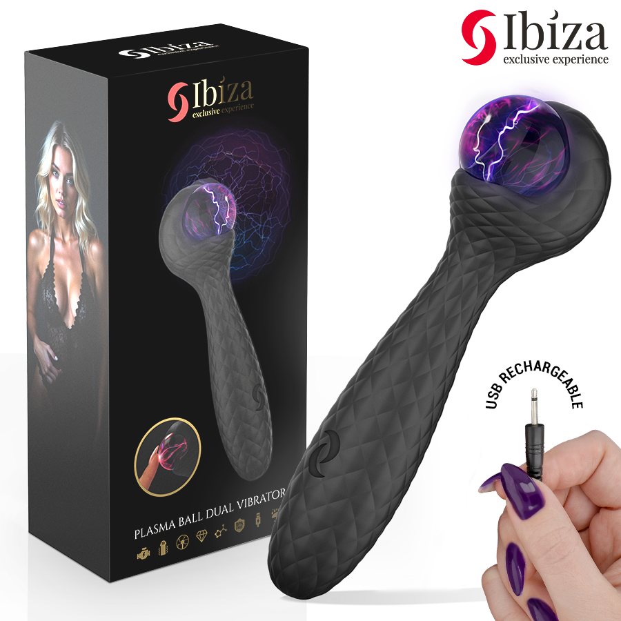 IBIZA - VIBRATORE E STIMOLATORE A SFERA DI PLASMA - IBIZA TECHNOLOGY | Lingerie Harness Boutique