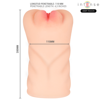 INTENSE DEEP TOUCH - MASTURBATORE AGINALE KRISTA CON ASPIRAZIONE, VIBRAZIONE ED EFFETTO VOCALE 1,2 KG - INTENSE BODIES & MASTURBATORS | Lingerie Harness Boutique