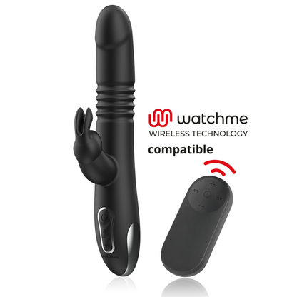 BLACK&SILVER - VIBRA STIMOLANTE KENJI COMPATIBILE CON LA TECNOLOGIA WIRELESS WATCHME - BLACK&SILVER | Lingerie Harness Boutique