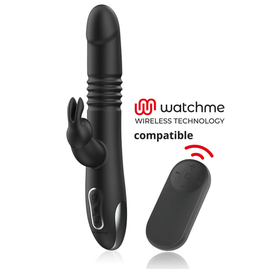 BLACK&SILVER - VIBRA STIMOLANTE KENJI COMPATIBILE CON LA TECNOLOGIA WIRELESS WATCHME - BLACK&SILVER | Lingerie Harness Boutique