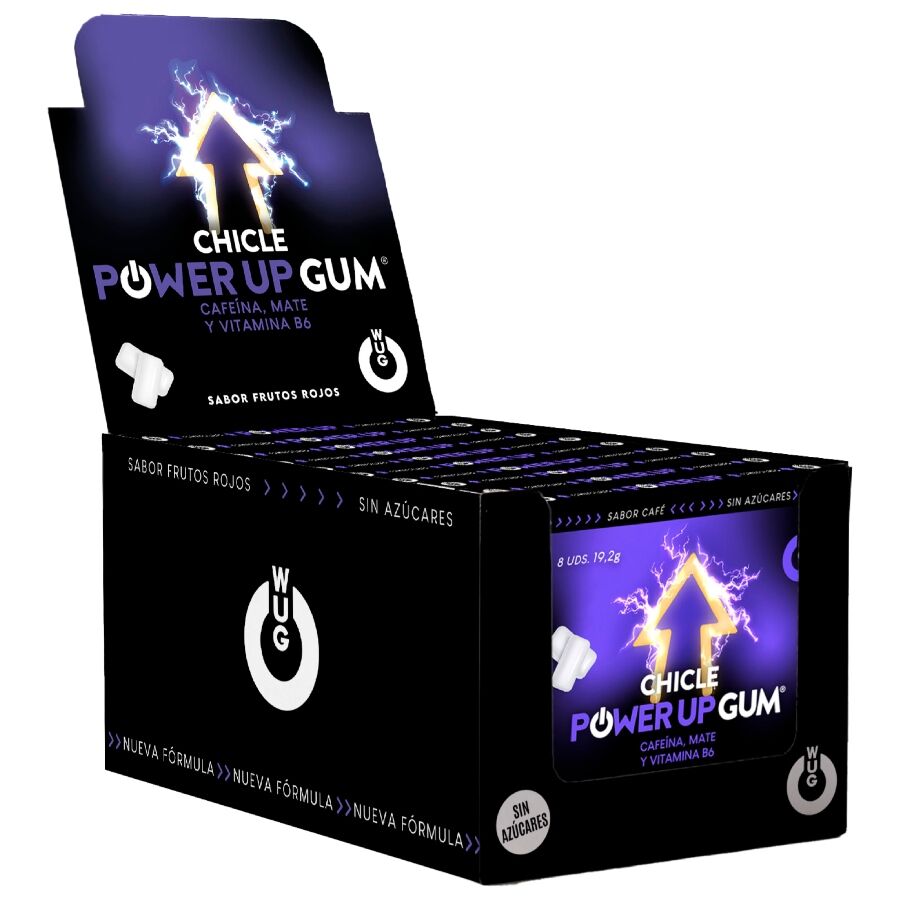 WUG POWER UP - ENERGY BOOST E POTENZIATORE DI CONCENTRAZIONE | ESPOSITORE 12 X 8 UNITÀ - WUG GUM | Lingerie Harness Boutique