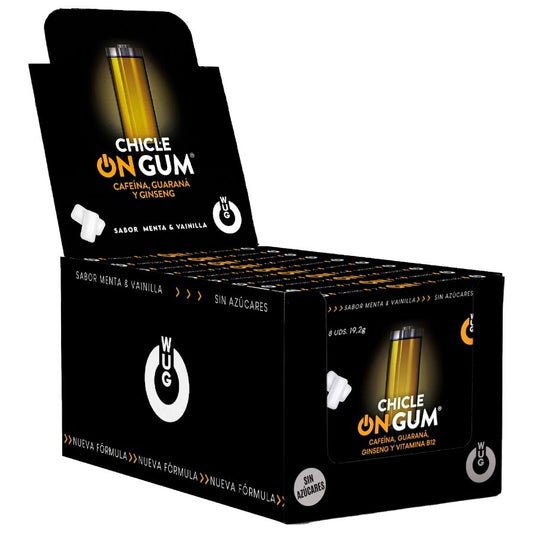 WUG GUM - ON CON CAFFEINA, GINSENG E GOMMA DI GUARANÀ | ESPOSITORE 12 X 8 UNITÀ - WUG GUM | Lingerie Harness Boutique
