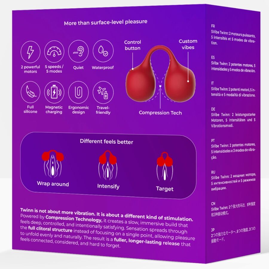 SNAIL VIBE - TWINN VIBRATORE A DITA CHERRY - SNAIL VIBE | Lingerie Harness Boutique