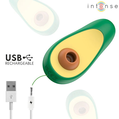 INTENSE - WAKI STIMOLATORE CLITORIDEO AD ASPIRAZIONE AVOCADO - INTENSE FUN TOYS | Lingerie Harness Boutique