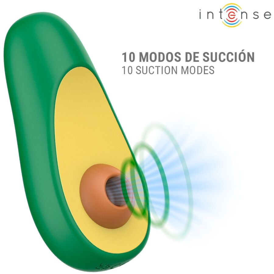 INTENSE - WAKI STIMOLATORE CLITORIDEO AD ASPIRAZIONE AVOCADO - INTENSE FUN TOYS | Lingerie Harness Boutique