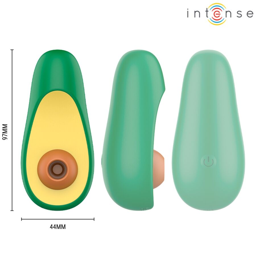 INTENSE - WAKI STIMOLATORE CLITORIDEO AD ASPIRAZIONE AVOCADO - INTENSE FUN TOYS | Lingerie Harness Boutique