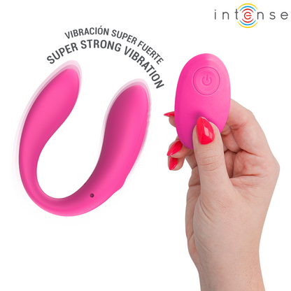INTENSE - NORA STIMOLATORE VIBRANTE A MORSETTO ROSA - INTENSE REMOTE CONTROL | Lingerie Harness Boutique