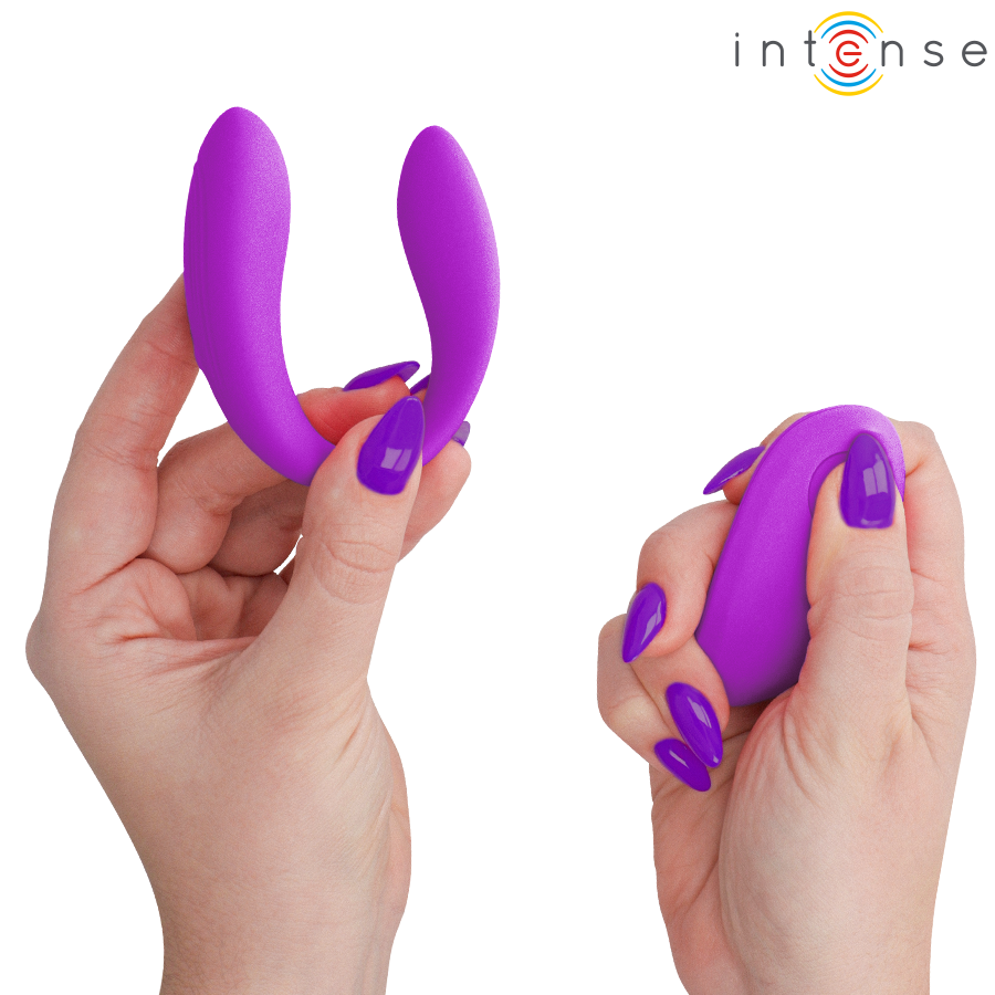 INTENSE - NORA STIMOLATORE VIBRANTE A MORSETTO VIOLA - INTENSE REMOTE CONTROL | Lingerie Harness Boutique