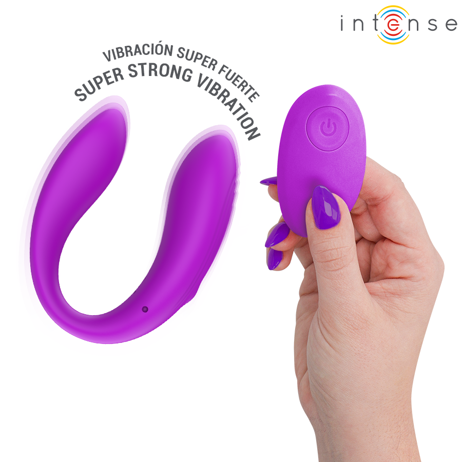 INTENSE - NORA STIMOLATORE VIBRANTE A MORSETTO VIOLA - INTENSE REMOTE CONTROL | Lingerie Harness Boutique