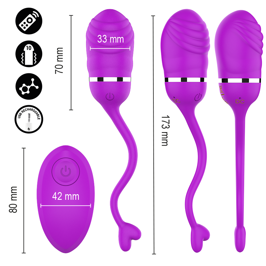 INTENSE - SOOKIE UOVO VIBRANTE CON TELECOMANDO VIOLA - INTENSE REMOTE CONTROL | Lingerie Harness Boutique