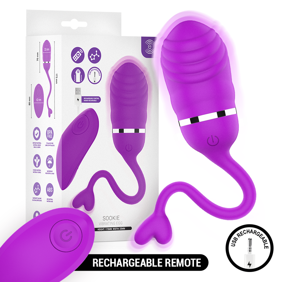 INTENSE - SOOKIE UOVO VIBRANTE CON TELECOMANDO VIOLA - INTENSE REMOTE CONTROL | Lingerie Harness Boutique