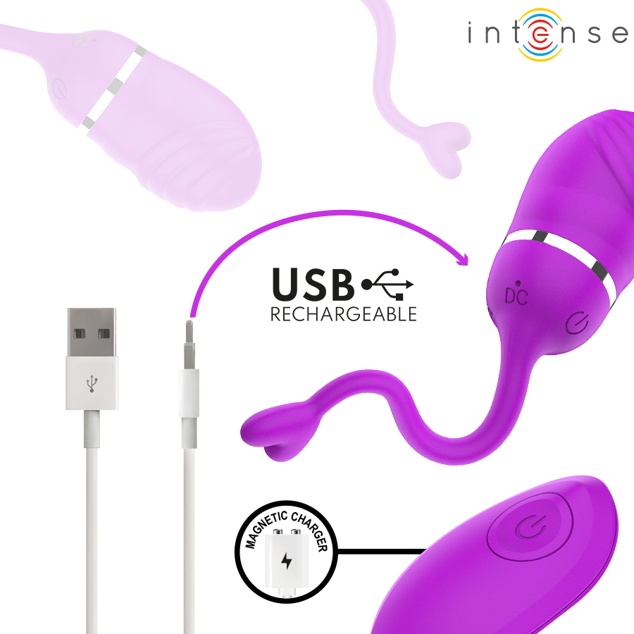 INTENSE - SOOKIE UOVO VIBRANTE CON TELECOMANDO VIOLA - INTENSE REMOTE CONTROL | Lingerie Harness Boutique