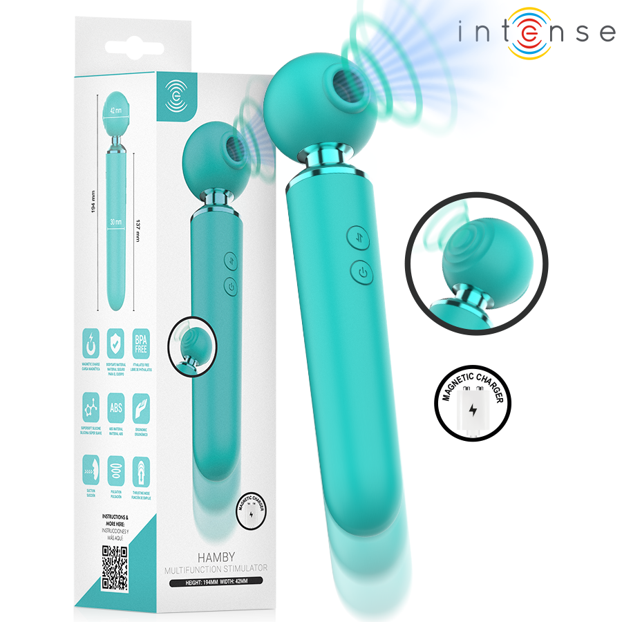 INTENSE - HAMBY ASPIRATORE MULTIFUNZIONE CON ASPIRAZIONE E VIBRAZIONE - INTENSE HIGH TECH | Lingerie Harness Boutique