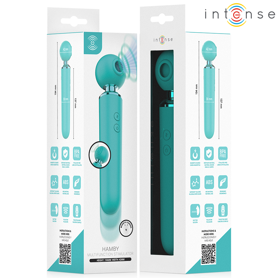 INTENSE - HAMBY ASPIRATORE MULTIFUNZIONE CON ASPIRAZIONE E VIBRAZIONE - INTENSE HIGH TECH | Lingerie Harness Boutique
