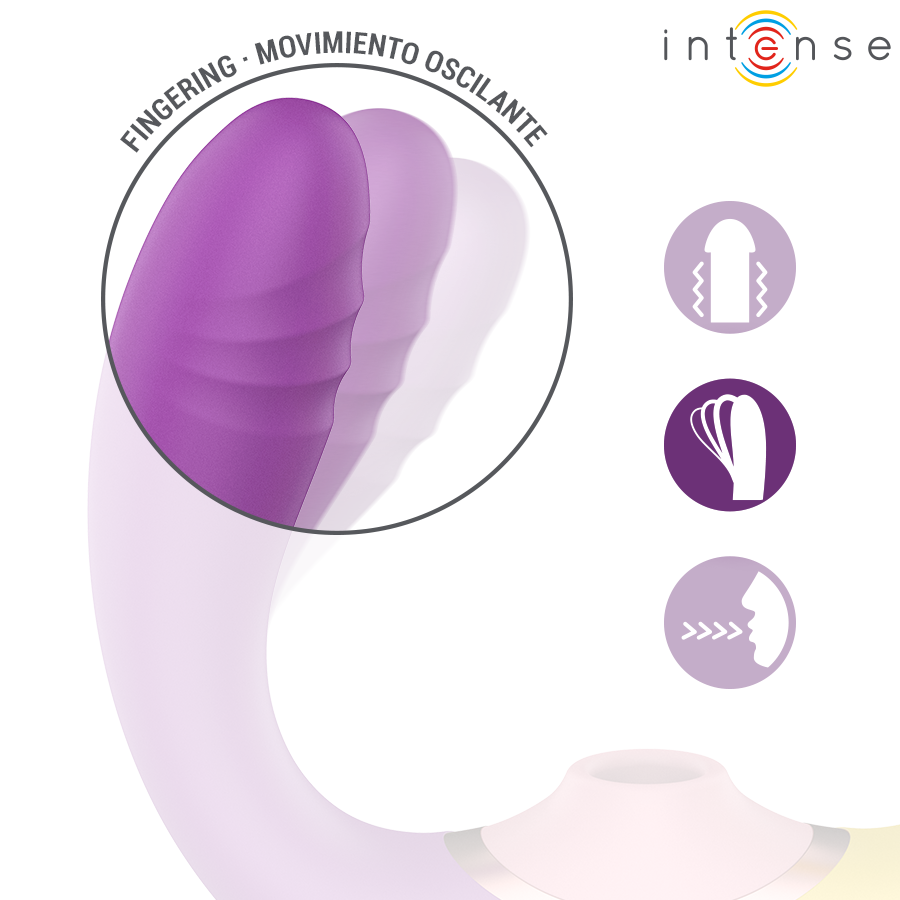 INTENSE - WILLOW  STIMOLATORE A VIBRAZIONE E ASPIRAZIONE 3 IN 1 - INTENSE HIGH TECH | Lingerie Harness Boutique