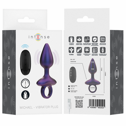 INTENSE - MICHAEL VIBRANTE ANAL PLUG MODELLO 2 TELECOMANDO - INTENSE ANAL TOYS | Lingerie Harness Boutique