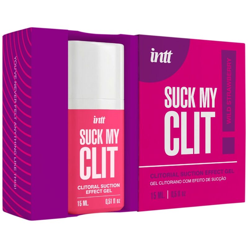 INTT - SUCK MY CLIT GEL EFFETTO ASPIRAZIONE FRAGOLA SELVAGGIA 15 ML - INTT FOR HER | Lingerie Harness Boutique