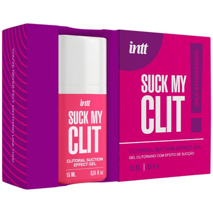 INTT - SUCK MY CLIT GEL EFFETTO ASPIRAZIONE FRAGOLA SELVAGGIA 15 ML - INTT FOR HER | Lingerie Harness Boutique