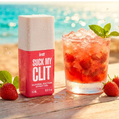 INTT - SUCK MY CLIT GEL EFFETTO ASPIRAZIONE FRAGOLA SELVAGGIA 15 ML - INTT FOR HER | Lingerie Harness Boutique