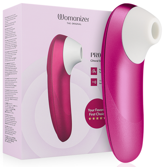 WOMANIZER - STIMOLATORE CLITORIDEO PRO VIBRANTE ROSA - WOMANIZER | Lingerie Harness Boutique
