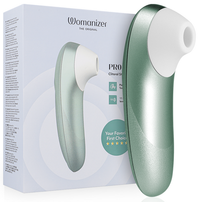 WOMANIZER - STIMOLATORE CLITORIDEO PRO VIBRANTE VERDE SALVIA - WOMANIZER | Lingerie Harness Boutique