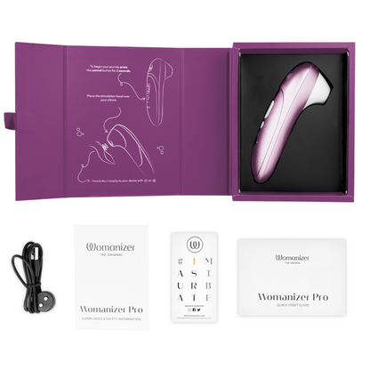 WOMANIZER - STIMOLATORE CLITORIDEO PRO VIBRANTE LILLA - WOMANIZER | Lingerie Harness Boutique