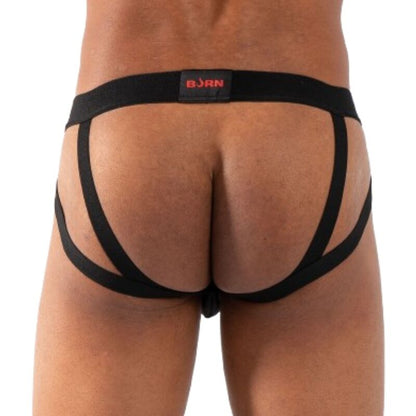 BURN - 011 DOUBLE BLACK JOCK S - BURN | Lingerie Harness Boutique