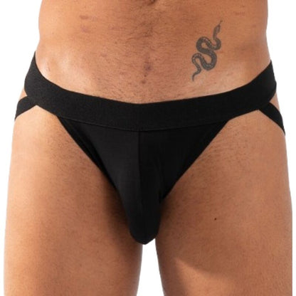 BURN - 011 DOUBLE BLACK JOCK S - BURN | Lingerie Harness Boutique