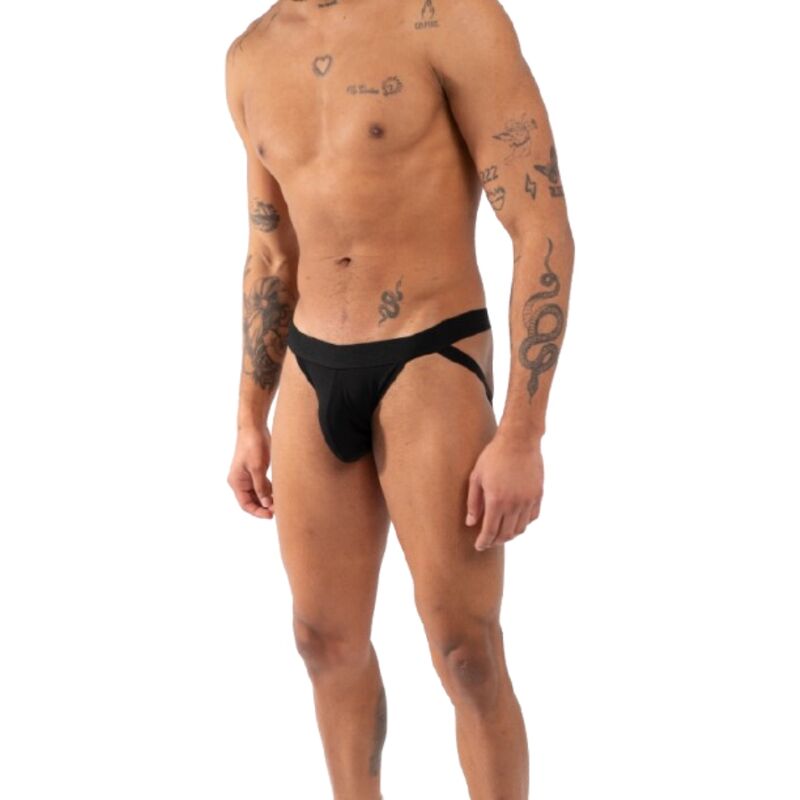 BURN - 011 DOUBLE BLACK JOCK S - BURN | Lingerie Harness Boutique