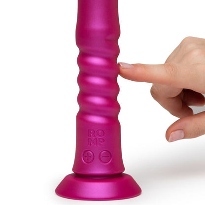 ROMP - JIGGLE VIBRATORE SU E GIÙ CON VENTOSA ROSA - ROMP | Lingerie Harness Boutique