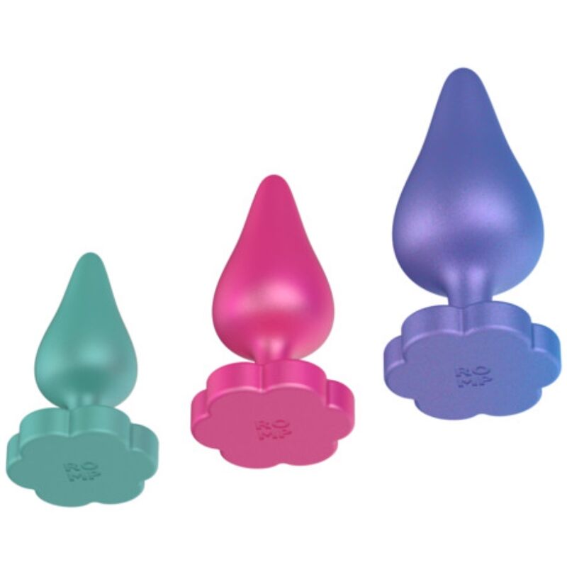 ROMP - KIT PER ALLENAMENTO ANALE LUSTER S/M/L CON BASE A FORMA DI FIORE - ROMP | Lingerie Harness Boutique