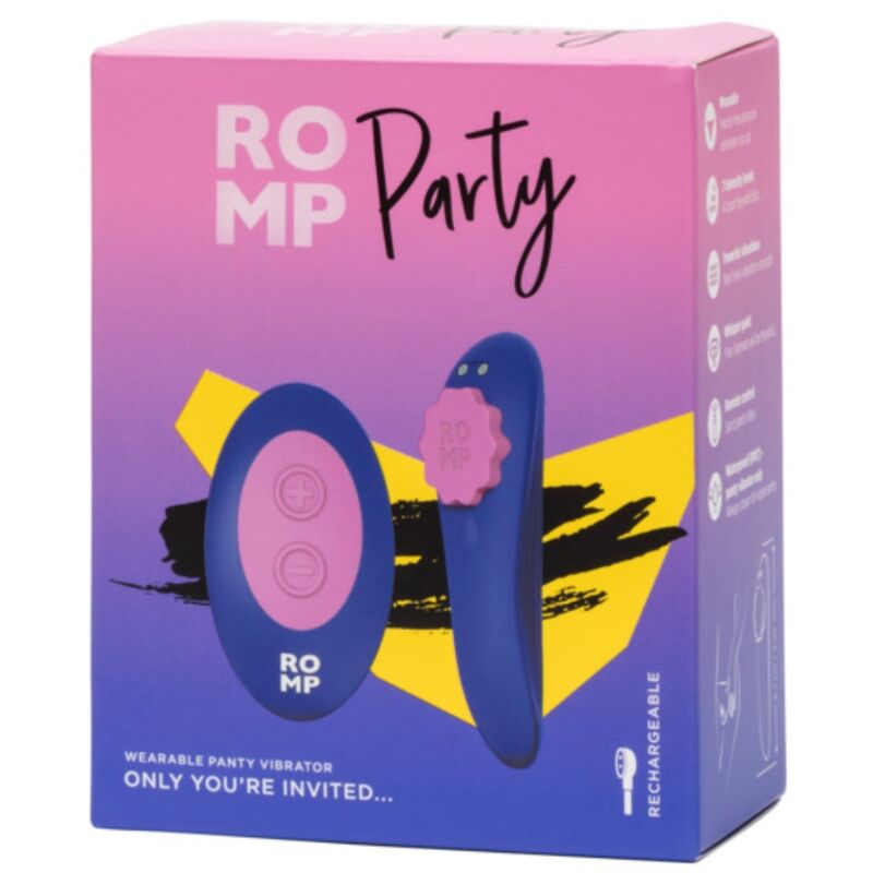 ROMP - Mutandine in silicone magnetiche vibranti per feste con telecomando - ROMP | Lingerie Harness Boutique