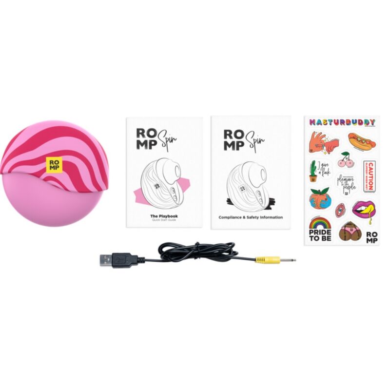 ROMP - SPIN CLITORAL SUCTION ANTITUDE WITH ROTATING OPENING AND CHIUSURE - ROMP | Lingerie Harness Boutique