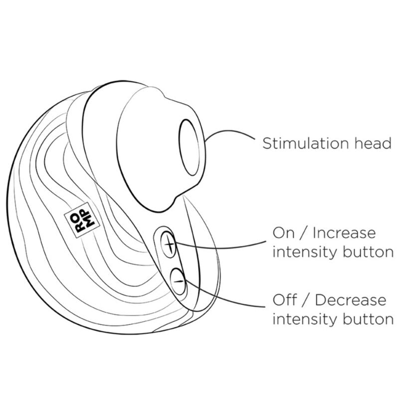 ROMP - SPIN CLITORAL SUCTION ANTITUDE WITH ROTATING OPENING AND CHIUSURE - ROMP | Lingerie Harness Boutique