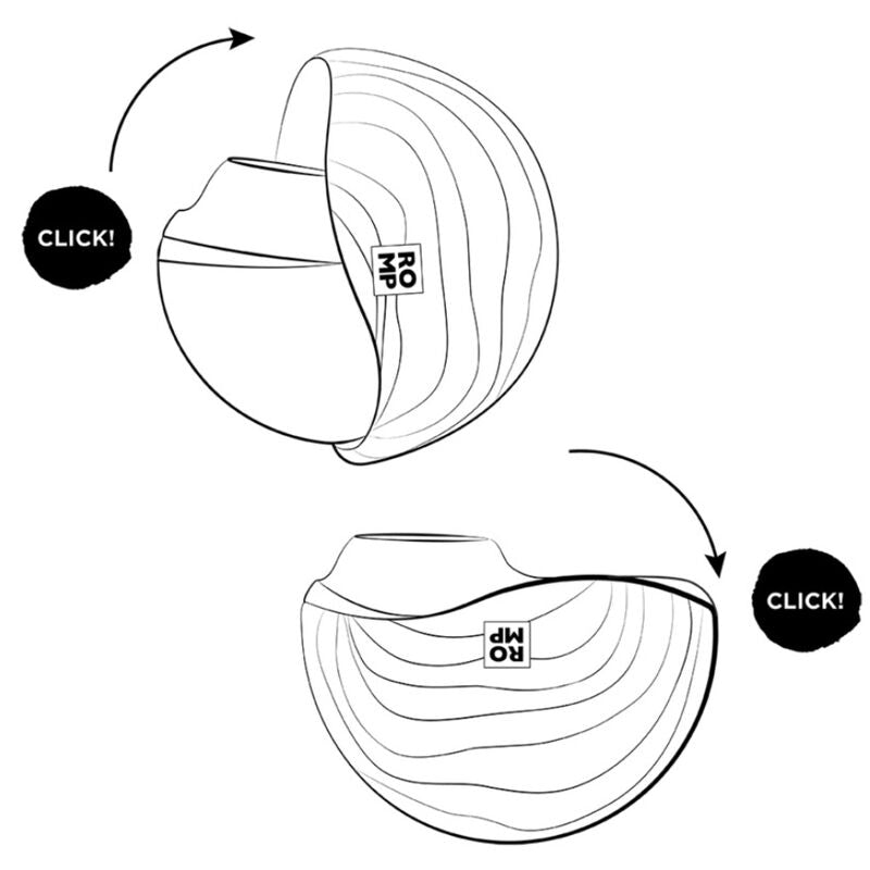 ROMP - SPIN CLITORAL SUCTION ANTITUDE WITH ROTATING OPENING AND CHIUSURE - ROMP | Lingerie Harness Boutique