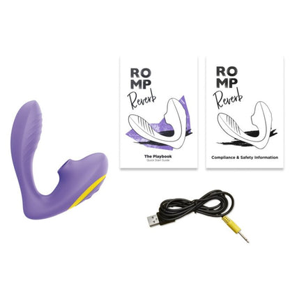 ROMP - REVERB STIMOLATORE DEL PUNTO G E DISPOSITIVO DI ASPIRAZIONE CLITORIDEA REVERB VIOLA - ROMP | Lingerie Harness Boutique