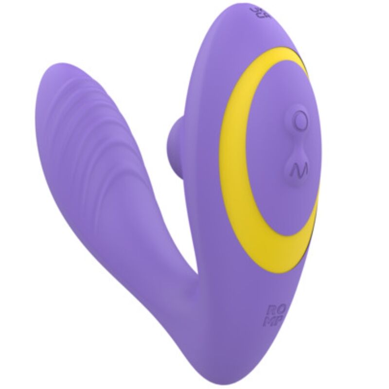 ROMP - REVERB STIMOLATORE DEL PUNTO G E DISPOSITIVO DI ASPIRAZIONE CLITORIDEA REVERB VIOLA - ROMP | Lingerie Harness Boutique