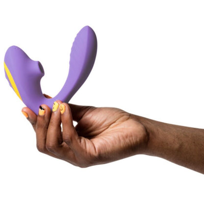 ROMP - REVERB STIMOLATORE DEL PUNTO G E DISPOSITIVO DI ASPIRAZIONE CLITORIDEA REVERB VIOLA - ROMP | Lingerie Harness Boutique