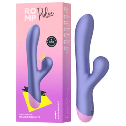 ROMP - PULSE VIBRATORE ELETTRICO BLU RABBIT PER LA SENSIBILITÀ DEL PUNTO G - ROMP | Lingerie Harness Boutique