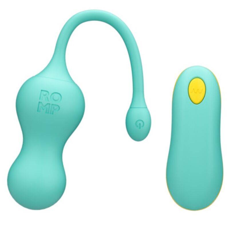 ROMP - CELLO VIBRATORE MULTIFUNZIONE A UOVO TURCHESE CON TELECOMANDO - ROMP | Lingerie Harness Boutique