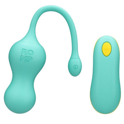 ROMP - CELLO VIBRATORE MULTIFUNZIONE A UOVO TURCHESE CON TELECOMANDO - ROMP | Lingerie Harness Boutique