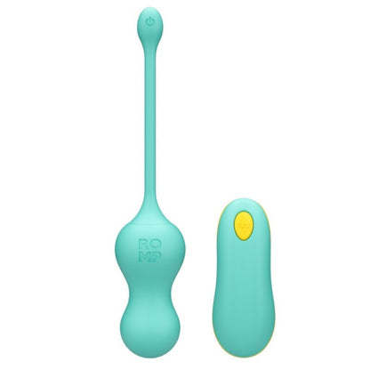 ROMP - CELLO VIBRATORE MULTIFUNZIONE A UOVO TURCHESE CON TELECOMANDO - ROMP | Lingerie Harness Boutique