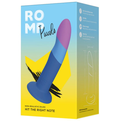 ROMP - DILDO IN SILICONE PICCOLO CON VENTOSA TRICOLORE 14 CM - ROMP | Lingerie Harness Boutique