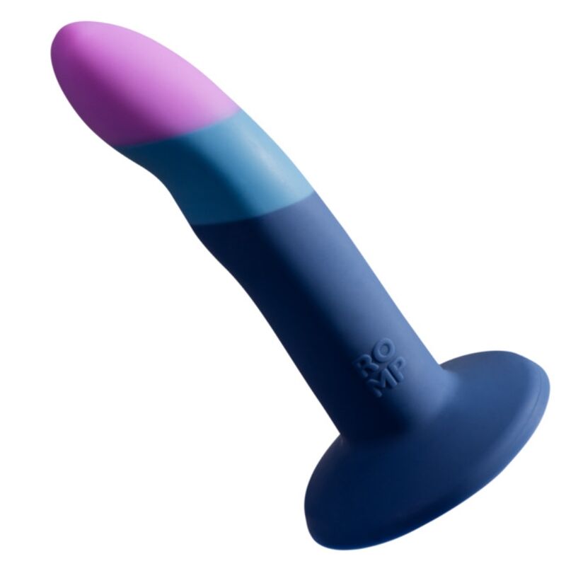 ROMP - DILDO IN SILICONE PICCOLO CON VENTOSA TRICOLORE 14 CM - ROMP | Lingerie Harness Boutique